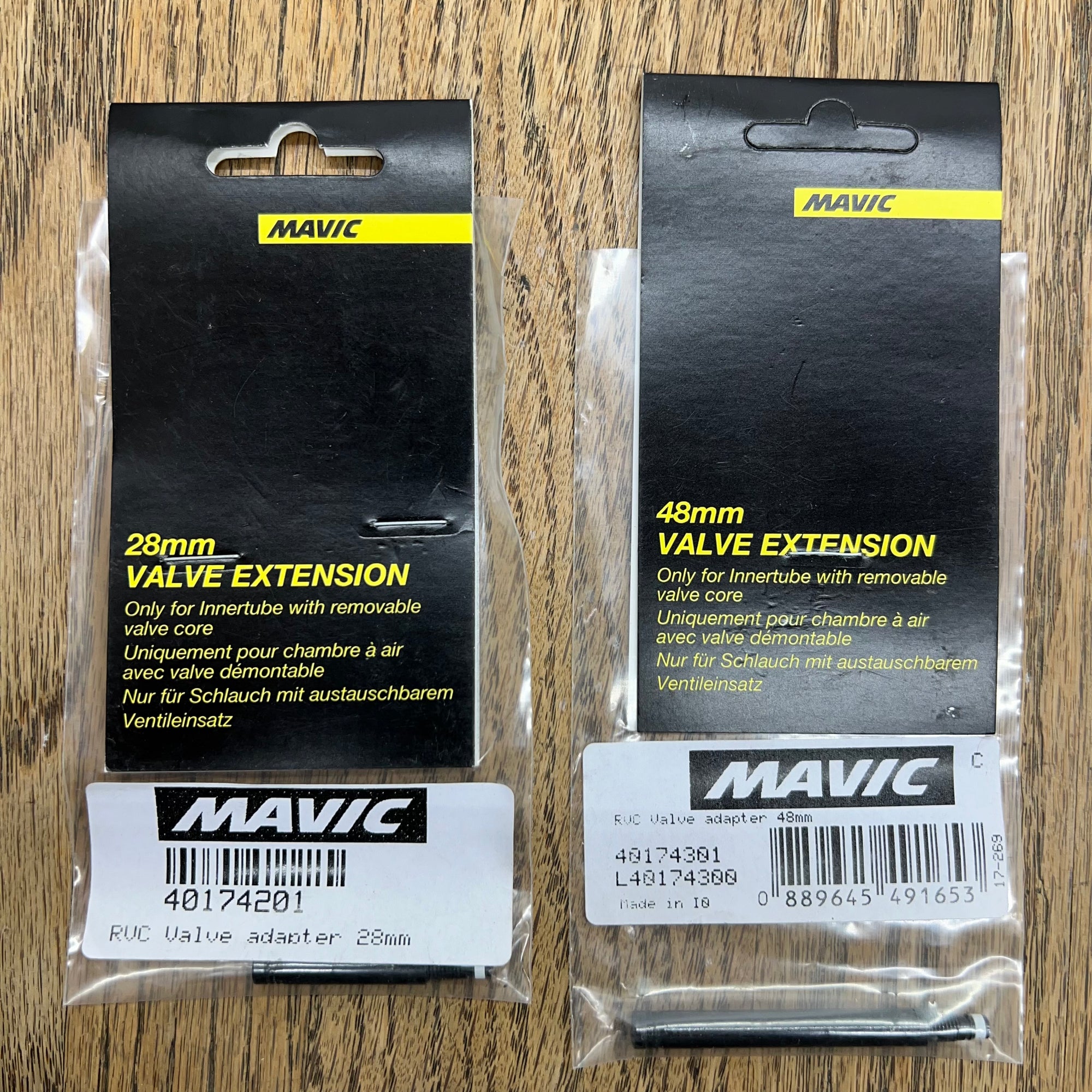 Mavic Black Valve Extenders 40174201 | 40174301