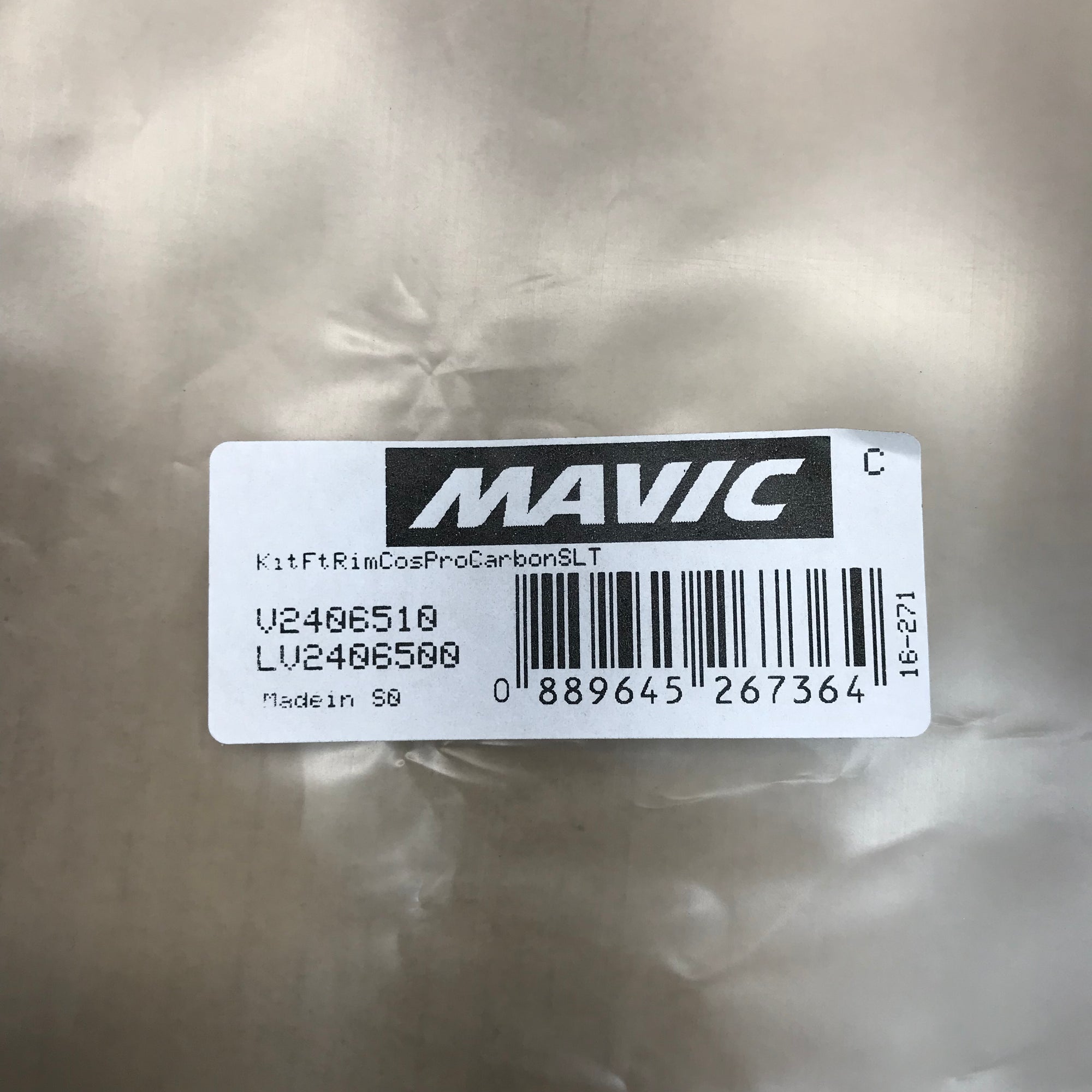 Mavic Cosmic Pro Carbon SL T Tubular Front Rim V2406510 2016+