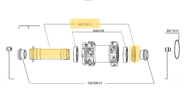 Mavic Crossmax/Deemax Ultimate 20mm MTB Front Axle Kit - 30870501