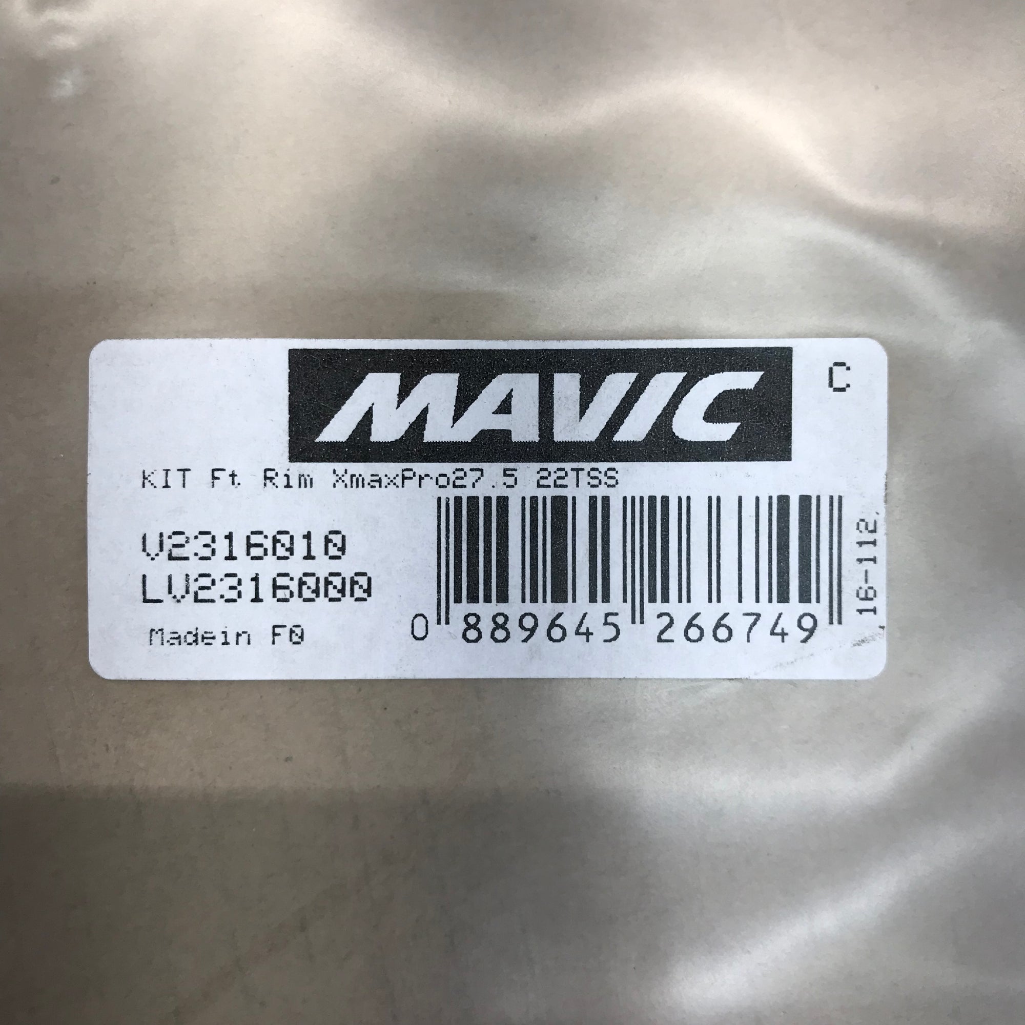 Mavic CROSSMAX Pro Front Rim 27.5" 22MM TSS 2017+ - V2316010