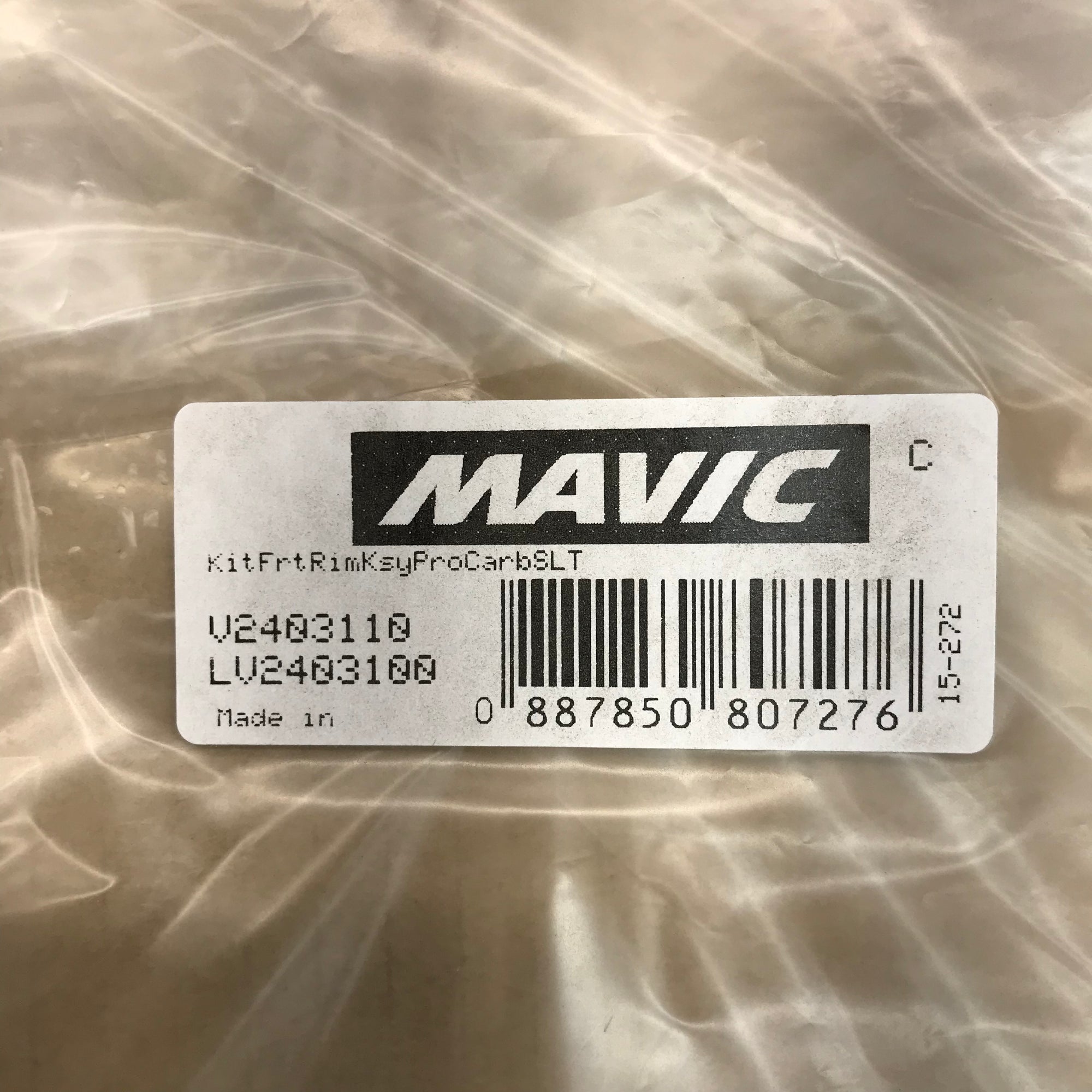 Mavic Ksyrium Pro Carbon SL T Front Rim 2016+ - V2403110/V2738510