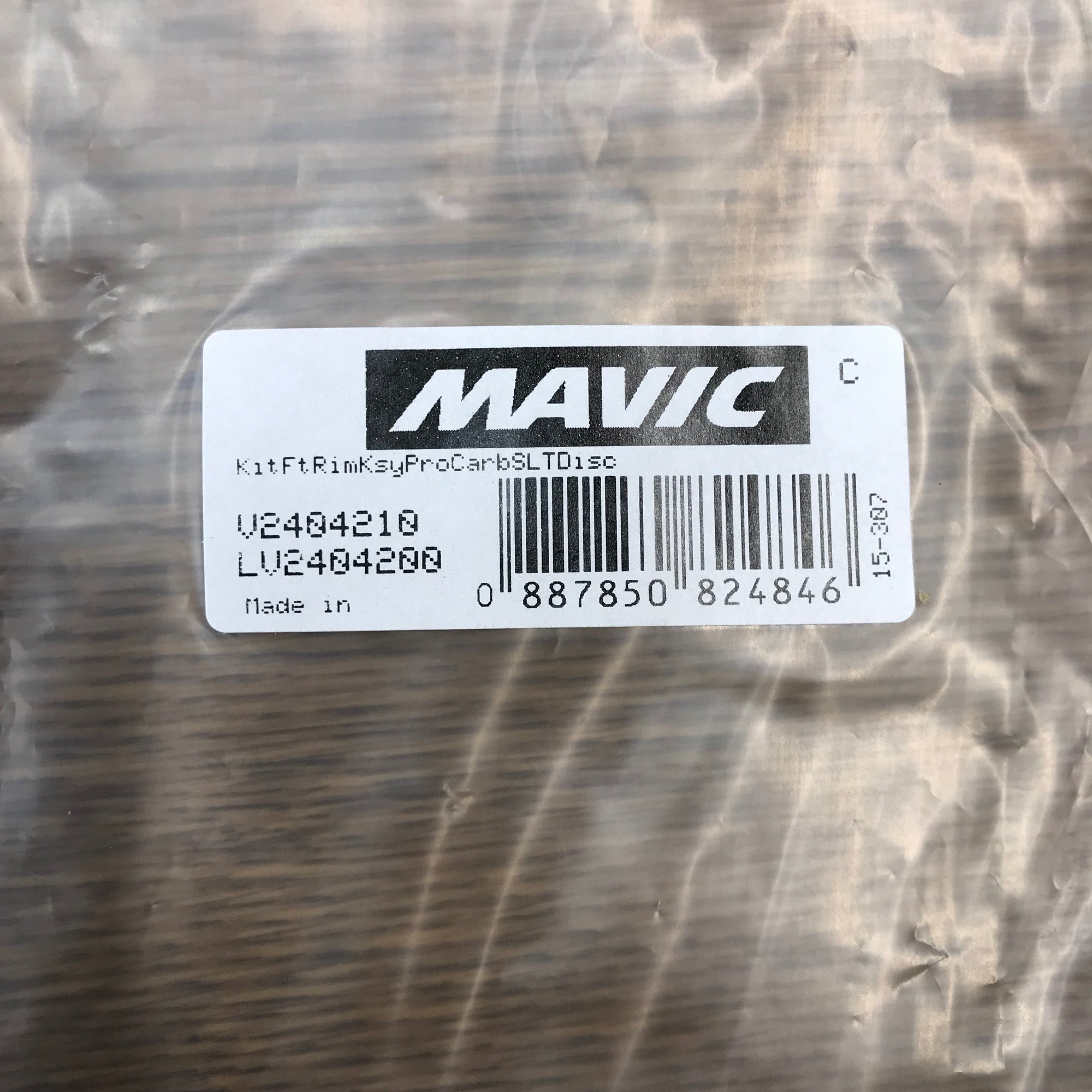 Mavic Ksyrium Pro Carbon SL T DISC Front Rim 2016+ - V2404210