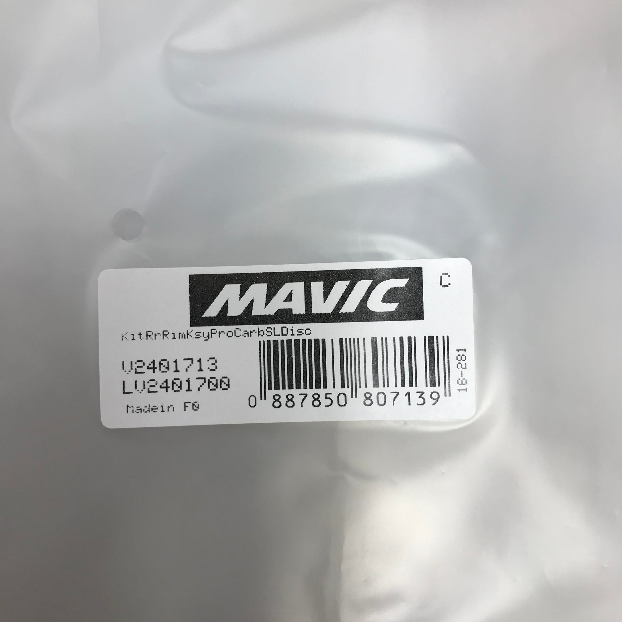 Mavic Ksyrium Pro Carbon SL C Disc Rear Rim V2401713