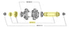Mavic Front Axle for 6 Bolt Rotor Hubs (2012+) - 99688201