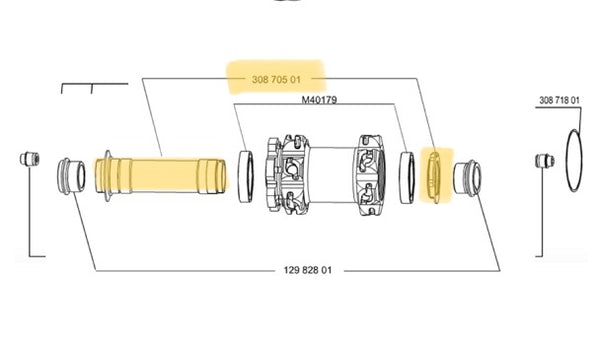 Mavic Crossmax/Deemax Ultimate 20mm MTB Front Axle Kit