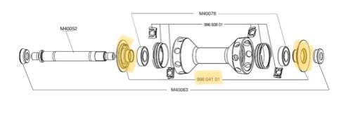 Mavic Adjusting Nut and Cap R-SYS 2010+ Front Hub - 99604101