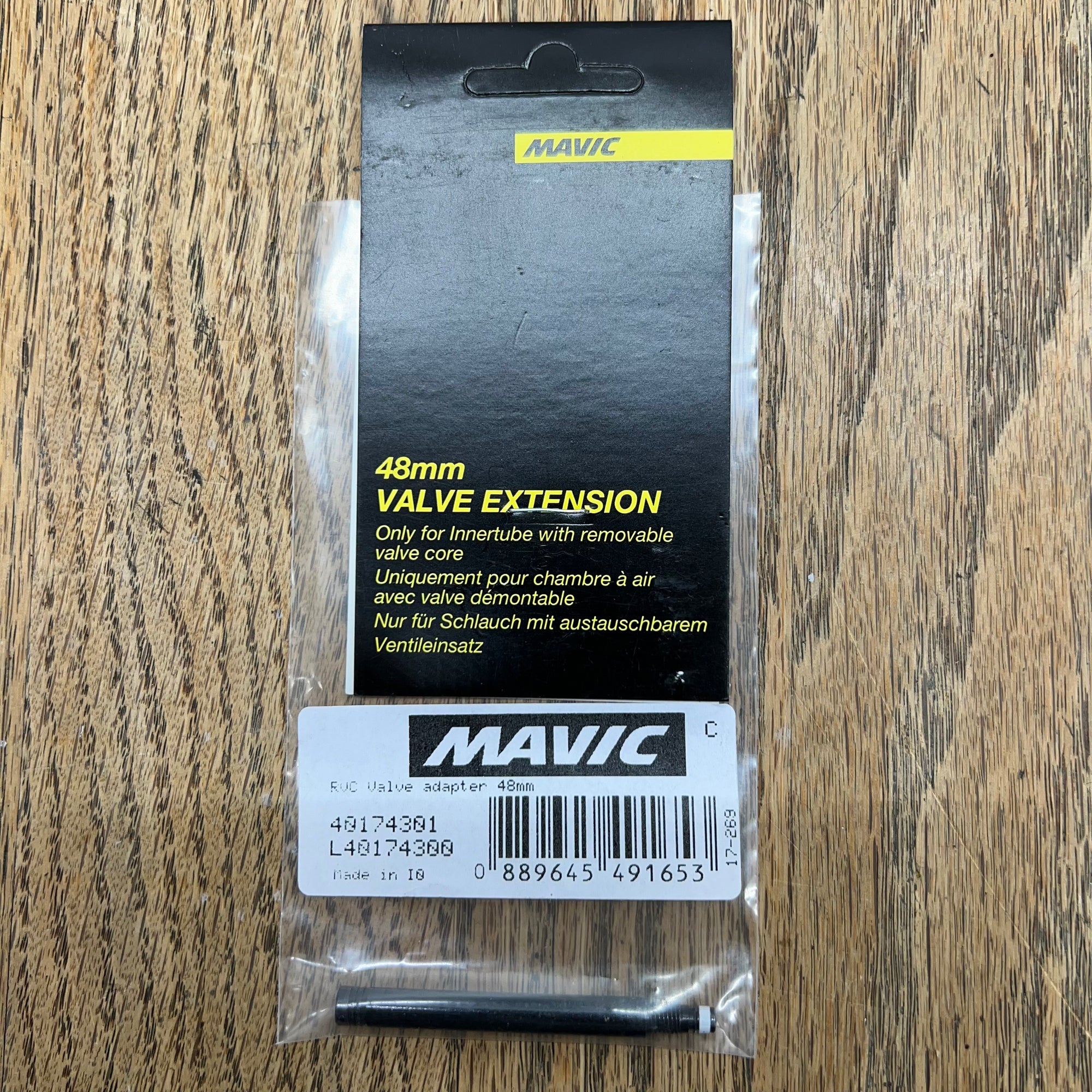 Mavic Valve Extenders 28mm &amp; 48mm Black