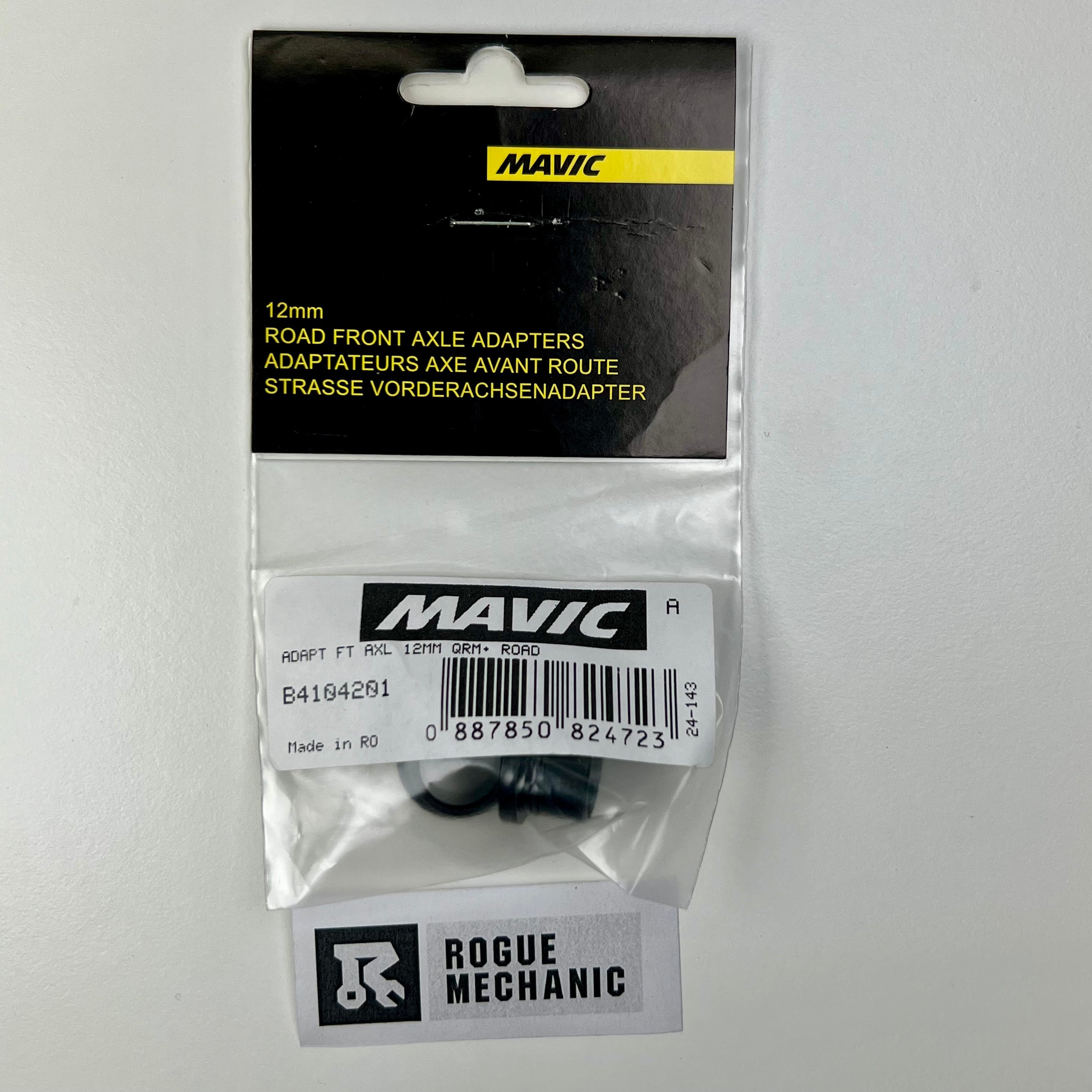 Mavic Front Road 12mm Axle Adapters B4104201 | to 12x100 Thru Axle