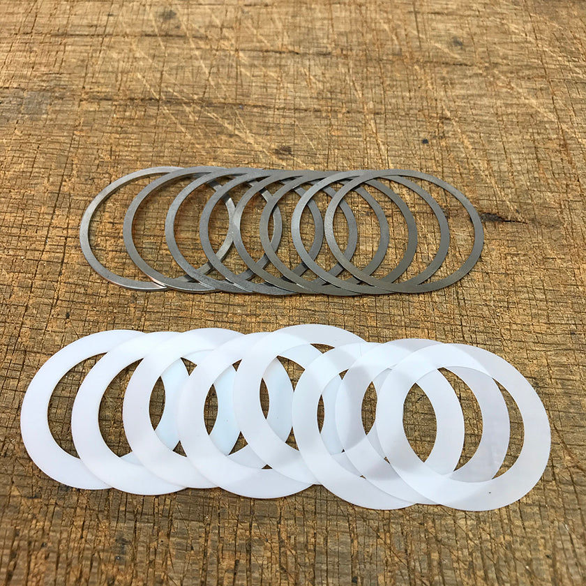 Campagnolo Ultra Torque Shim Kits.  Campy Ultra Torque Problem solver.  Shim kits for English, Italian, Press Fit  bottom brackets  Campag