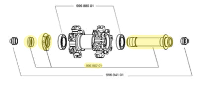 Mavic Front Axle for 6 Bolt Rotor Hubs (2012+) - 99688201